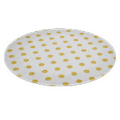 Polka Gold Glitter Stippen Textuur Snijplank (Hoek)