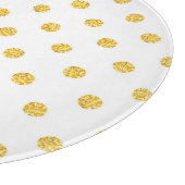Polka Gold Glitter Stippen Textuur Snijplank (Hoek)