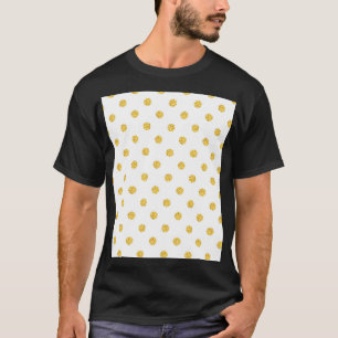 Polka Gold Glitter Stippen Textuur T-shirt