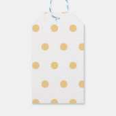 Polka gouden oudejaarsfeest cadeaulabel (Achterkant)