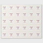 Polka gouden oudejaarsfeest cadeaupapier (Vlak)