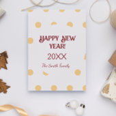 Polka gouden oudejaarsfeest kaart