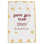 Polka gouden oudejaarsfeest medium cadeauzakje (Voorkant)
