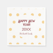 Polka gouden oudejaarsfeest servet (Voorkant)