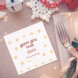 Polka gouden oudejaarsfeest servet