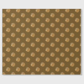 Polka gouden stippen cadeaupapier (Vlak)