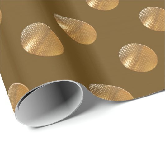 Polka gouden stippen cadeaupapier (Rol Hoek)