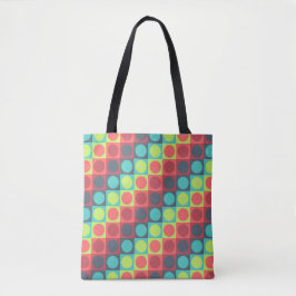 Polka Grid opvrolijken Tote Bag