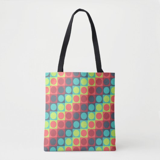 Polka Grid opvrolijken Tote Bag (Voorkant)