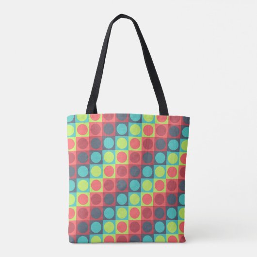 Polka Grid opvrolijken Tote Bag (Achterkant)