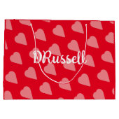 Polka Hart Gift Bag Groot Cadeauzakje (Achterkant)