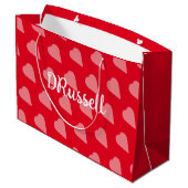 Polka Hart Gift Bag Groot Cadeauzakje (Achterkant Gekanteld)
