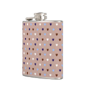 Polka harten bleek bruin heupfles (Links)