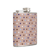 Polka harten bleek bruin heupfles (Rechts)