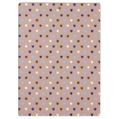 Polka harten bleek bruin klembord (Achterkant)
