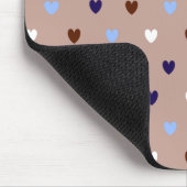 Polka harten bleek bruin muismat (Hoek)