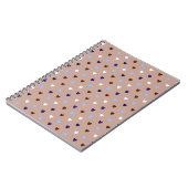 Polka harten bleek bruin notitieboek (Linkerzijde)