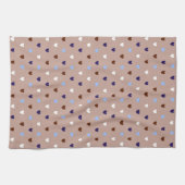 Polka harten bleek bruin theedoek (Horizontaal)