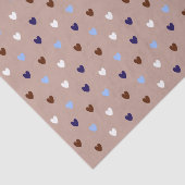Polka harten bleek bruin tissuepapier (Detail)