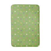 Polka harten groen badmat (Voorkant Verticaal)