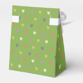 Polka harten groen bedankdoosjes (Achterkant)