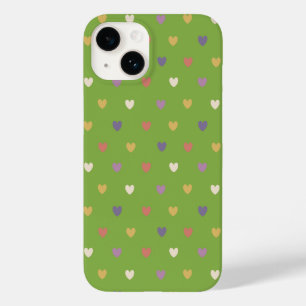 Polka harten groen Case-Mate iPhone 14 hoesje