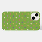 Polka harten groen Case-Mate iPhone case (Achterkant (horizontaal))
