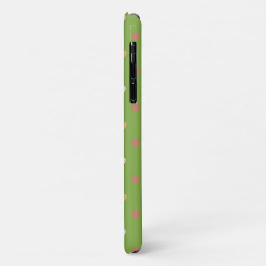 Polka harten groen Case-Mate iPhone case (Achterkant/links)