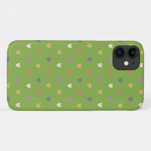 Polka harten groen Case-Mate iPhone case (Achterkant (horizontaal))