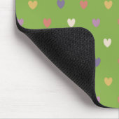 Polka harten groen muismat (Hoek)