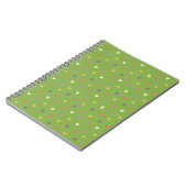 Polka harten groen notitieboek (Linkerzijde)
