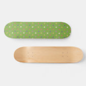 Polka harten groen persoonlijk skateboard (Horizontaal)