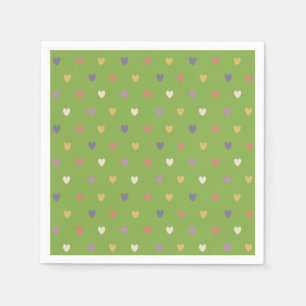 Polka harten groen servet