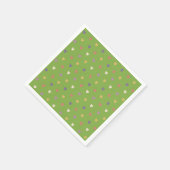 Polka harten groen servet (Hoek)
