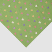 Polka harten groen tissuepapier (Detail)
