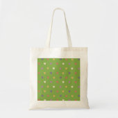 Polka harten groen tote bag (Voorkant)