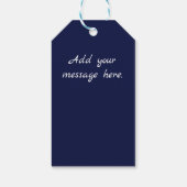 Polka harten in pauw blauwe tinten cadeaulabel (Achterkant)