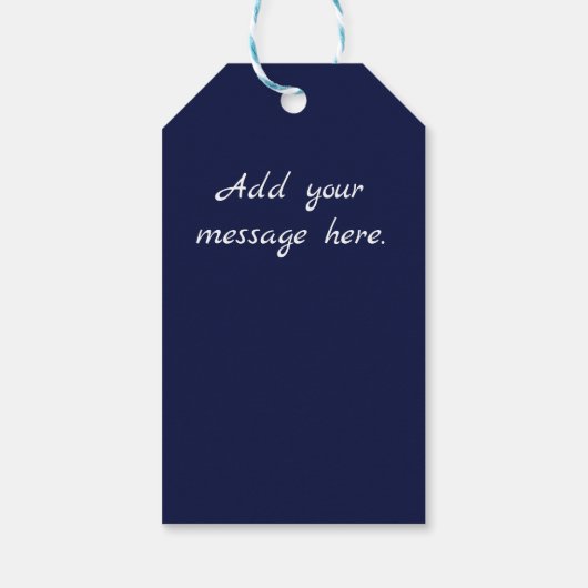 Polka harten in pauw blauwe tinten cadeaulabel (Achterkant)