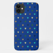 Polka harten in pauw blauwe tinten Case-Mate iPhone case (Achterkant)