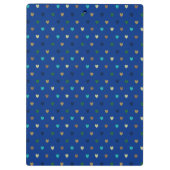 Polka harten in pauw blauwe tinten klembord (Achterkant)