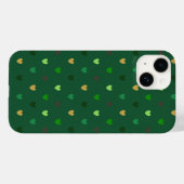 Polka harten op bosgroen Case-Mate iPhone case (Achterkant (horizontaal))