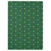 Polka harten op bosgroen klembord (Achterkant)