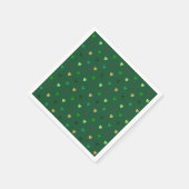 Polka harten op bosgroen servet (Hoek)