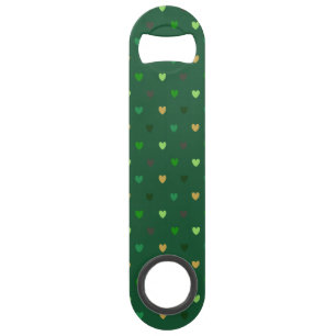 Polka harten op bosgroen speed flessenopener