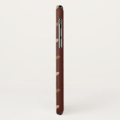 Polka harten op kilim bruin Case-Mate iPhone case (Achterkant/links)