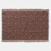 Polka harten op kilim bruin deken (Voorkant)