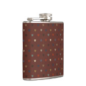 Polka harten op kilim bruin heupfles (Rechts)
