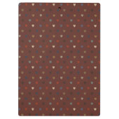 Polka harten op kilim bruin klembord (Achterkant)