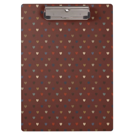 Polka harten op kilim bruin klembord (Voorkant)