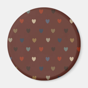 Polka harten op kilim bruin magneet